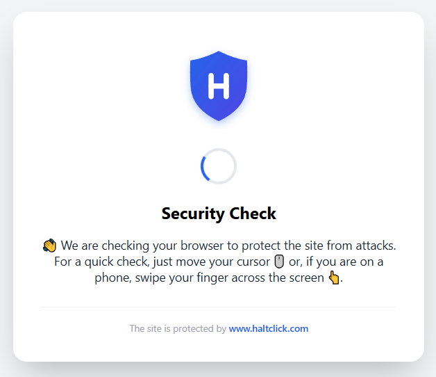 Messaggio di verifica Anti‑Bot