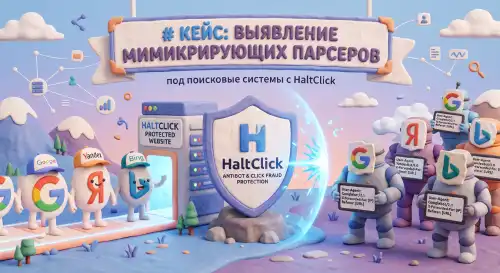 Выявление мимикрирующих парсеров под поисковые системы с применением антибота