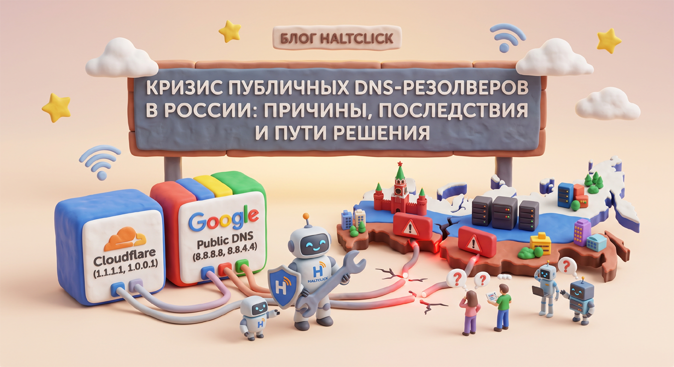 Перебои с доступом к публичным DNS-резолверам Google (8.8.8.8, 8.8.4.4 и др.) и Cloudflare (1.1.1.1, 1.0.0.1) в России